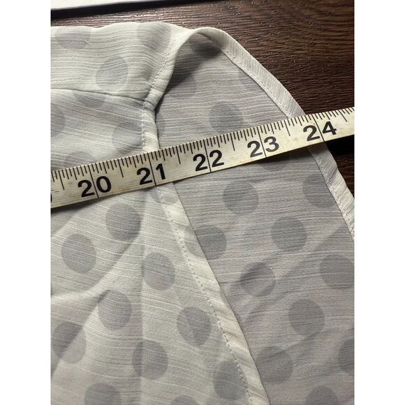 Xhiliration White Polka Dot Button Shirt XS - Picture 2 of 6